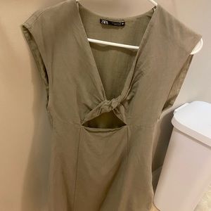 Linen blend Zara mini dress